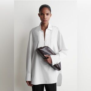 COS EXAGGERATED COTTON SHIRT Crisp White Shirt